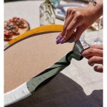 - Supla2li-7519-Gorsel4 - Realhomes Realhomes Renkli Zeminli Onedraw Çizimli Yaprak Desenli Dijital Baskılı Modern 2'li Yuvarlak Servis Altlığı - Supla Realhomes