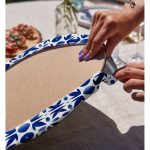 Realhomes Beyaz Zeminli Çini Desenli Dijital Baskılı Modern 2'li Yuvarlak Servis Altlığı - Supla Realhomes