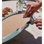 Realhomes Rengarenk Zeminli Rengarenk Çiçek Desenli Dijital Baskılı Modern 2'li Yuvarlak Servis Altlığı - Supla Realhomes