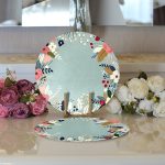 - Supla2li-7535-Gorsel3 - Realhomes Realhomes Rengarenk Zeminli Rengarenk Çiçek Desenli Dijital Baskılı Modern 2'li Yuvarlak Servis Altlığı - Supla Realhomes