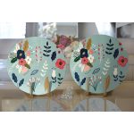 Realhomes Rengarenk Zeminli Rengarenk Çiçek Desenli Dijital Baskılı Modern 2'li Yuvarlak Servis Altlığı - Supla Realhomes