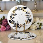 - Supla2li-7545-Gorsel1 - Realhomes Realhomes Beyaz Zeminli Merry Christmas Yazılı Dijital Baskılı Modern 2'li Yuvarlak Servis Altlığı - Supla Realhomes