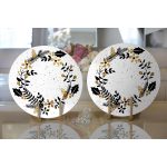 - Supla2li-7545-Gorsel2 - Realhomes Realhomes Beyaz Zeminli Merry Christmas Yazılı Dijital Baskılı Modern 2'li Yuvarlak Servis Altlığı - Supla Realhomes