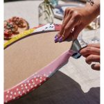 Realhomes Beyaz Zeminli Renkli Onedraw Çizimli Dijital Baskılı Modern 2'li Yuvarlak Servis Altlığı - Supla Realhomes