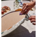 - Supla2li-7580-Gorsel4 - Realhomes  Realhomes Pastel Zeminli Yaprak Desenli Dijital Baskılı Modern 2'li Yuvarlak Servis Altlığı - Supla Realhomes