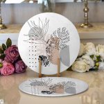 - Supla2li-7589-Gorsel1 - Realhomes Realhomes Pastel Renkli Onedraw Çizimli Geometrik Desenli Modern 2'li Yuvarlak Servis Altlığı - Supla Realhomes