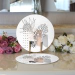 - Supla2li-7589-Gorsel3 - Realhomes Realhomes Pastel Renkli Onedraw Çizimli Geometrik Desenli Modern 2'li Yuvarlak Servis Altlığı - Supla Realhomes