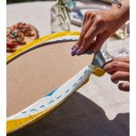 - Supla2li-7597-Gorsel4 - Realhomes Realhomes Sarı Zemin Üzerinde Çapa Çizimli Dijital Baskılı Modern 2'li Yuvarlak Servis Altlığı - Supla Realhomes