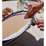 - Supla2li-7601-Gorsel4 - Realhomes  Realhomes Lacivert Zemin Üzerinde Çapa Çizimli Dijital Baskılı Modern 2'li Yuvarlak Servis Altlığı - Supla Realhomes