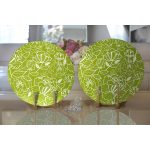 - Supla2li-7611-Gorsel2 - Realhomes Realhomes Rengarenk Zemin Üzerinde Onedraw Çizimli Çiçek Desenli 2'li Yuvarlak Servis Altlığı - Supla Realhomes