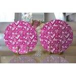 Realhomes Rengarenk Zemin Üzerinde Çiçek Desenli Dijital Baskılı Modern 2'li Yuvarlak Servis Altlığı - Supla Realhomes