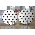 Realhomes Modern Yıldız Desenli Dijital Baskılı 2'li Yuvarlak Servis Altlığı - Supla Realhomes