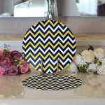 - Supla2li-7635-Gorsel3 - Realhomes  Realhomes Beyaz Zemin Üzerinde Renkli Geometrik Desenli Dijital Baskılı Modern 2'li Yuvarlak Servis Altlığı - Supla Realhomes