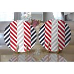 - Supla2li-7639-Gorsel2 - Realhomes  Realhomes Beyaz Zemin Üzerinde Geometrik Çizimli Zigzag Desenli 2'li Yuvarlak Servis Altlığı - Supla Realhomes