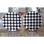 - Supla2li-7644-Gorsel2 - Realhomes  Realhomes Beyaz Zemin Üzerinde Renkli Geometrik Çizimli Dijital Baskılı Modern 2'li Yuvarlak Servis Altlığı - Supla Realhomes