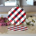 Realhomes Beyaz Zemin Üzerinde Renkli Geometrik Desenli Dijital Baskılı Modern 2'li Yuvarlak Servis Altlığı - Supla Realhomes