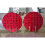 - Supla2li-7685-Gorsel2 - Realhomes  Realhomes Renkli Zemin Üzerinde Çapa Desenli Dijital Baskılı Modern 2'li Yuvarlak Servis Altlığı - Supla Realhomes