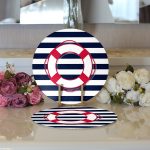 - Supla2li-7687-Gorsel3 - Realhomes Realhomes Beyaz Zemin Üzerinde Renkli Geometrik Çizimli Dijital Baskılı Modern 2'li Yuvarlak Servis Altlığı - Supla Realhomes