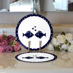 - Supla2li-7723-Gorsel3 - Realhomes Realhomes Beyaz Zemin Üzerinde Renkli Balık Desenli 2'li Yuvarlak Servis Altlığı - Supla Realhomes