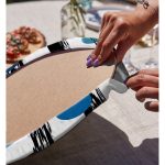 - Supla2li-7732-Gorsel4 - Realhomes Realhomes Beyaz Zeminli Renkli Puantiyeli Dijital Baskılı Modern 2'li Yuvarlak Servis Altlığı - Supla Realhomes