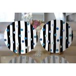 - Supla2li-7735-Gorsel2 - Realhomes  Realhomes Beyaz Zemin Üzerinde Geometrik Çizimli Renkli Puantiyeli 2'li Yuvarlak Servis Altlığı - Supla Realhomes