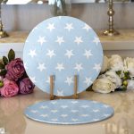 - Supla2li-778-Gorsel1 - Realhomes Realhomes Modern Yıldız Desenli Dijital Baskılı 2'li Yuvarlak Servis Altlığı - Supla Realhomes