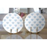 - Supla2li-779-Gorsel2 - Realhomes  Realhomes Kalp Desen Dijital Baskılı Modern 2'li Yuvarlak Servis Altlığı - Supla Realhomes