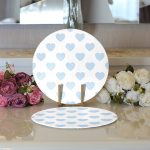 - Supla2li-779-Gorsel3 - Realhomes  Realhomes Kalp Desen Dijital Baskılı Modern 2'li Yuvarlak Servis Altlığı - Supla Realhomes