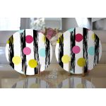 - Supla2li-7796-Gorsel2 - Realhomes  Realhomes Beyaz Zeminli Renkli Puantiye Desenli Dijital Baskılı Modern 2'li Yuvarlak Servis Altlığı - Supla Realhomes