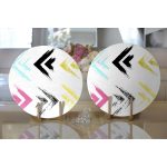 - Supla2li-7801-Gorsel2 - Realhomes  Realhomes Beyaz Zemin Üzerinde Renkli Geometrik Desenli Dijital Baskılı Modern 2'li Yuvarlak Servis Altlığı - Supla Realhomes