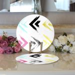 - Supla2li-7801-Gorsel3 - Realhomes  Realhomes Beyaz Zemin Üzerinde Renkli Geometrik Desenli Dijital Baskılı Modern 2'li Yuvarlak Servis Altlığı - Supla Realhomes