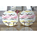 - Supla2li-7804-Gorsel2 - Realhomes Realhomes Beyaz Zemin Üzerinde Renkli Modern Zigzag Desenli Modern 2'li Yuvarlak Servis Altlığı - Supla Realhomes