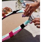 - Supla2li-7809-Gorsel4 - Realhomes Realhomes Beyaz Zemin Üzerinde Modern Renkli Çizgili Puantiye Desenli 2'li Yuvarlak Servis Altlığı - Supla Realhomes