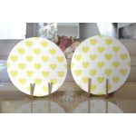 - Supla2li-781-Gorsel2 - Realhomes Realhomes Kalp Desen Dijital Baskılı Modern 2'li Yuvarlak Servis Altlığı - Supla Realhomes