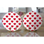 - Supla2li-782-Gorsel2 - Realhomes  Realhomes Kalp Desen Dijital Baskılı Modern 2'li Yuvarlak Servis Altlığı - Supla Realhomes