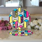 - Supla2li-7843-Gorsel3 - Realhomes  Realhomes Beyaz Zemin Üzerinde Renkli Geometrik Desenli Dijital Baskılı Modern 2'li Yuvarlak Servis Altlığı - Supla Realhomes