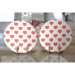 - Supla2li-786-Gorsel2 - Realhomes Realhomes Kalp Desen Dijital Baskılı Modern 2'li Yuvarlak Servis Altlığı - Supla Realhomes