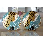 - Supla2li-7862-Gorsel2 - Realhomes Realhomes Renkli Zemin Üzerinde Modern Desenli Dijital Baskılı Modern 2'li Yuvarlak Servis Altlığı - Supla Realhomes