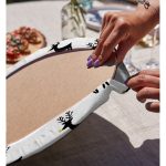 - Supla2li-7867-Gorsel4 - Realhomes Realhomes Beyaz Zeminli Siyah Geyik Desenli Dijital Baskılı Modern 2'li Yuvarlak Servis Altlığı - Supla Realhomes