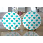 - Supla2li-787-Gorsel2 - Realhomes  Realhomes Kalp Desen Dijital Baskılı Modern 2'li Yuvarlak Servis Altlığı - Supla Realhomes