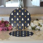 - Supla2li-7876-Gorsel3 - Realhomes Realhomes Renkli Zeminli Çam Ağacı Desenli Dijital Baskılı Modern 2'li Yuvarlak Servis Altlığı - Supla Realhomes