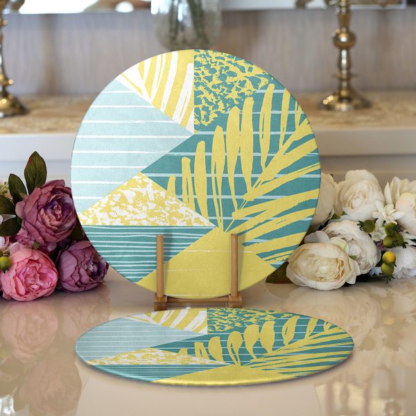 - Supla2li-7892-Gorsel1 - Realhomes  Realhomes Home Sweet Home Dijital Baskılı Modern 2'li Yuvarlak Servis Altlığı - Supla Realhomes