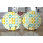 - Supla2li-7908-Gorsel2 - Realhomes Realhomes Beyaz Zemin Üzerinde Renkli Geometrik Desenli Dijital Baskılı Modern 2'li Yuvarlak Servis Altlığı - Supla Realhomes