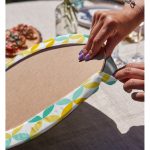 - Supla2li-7908-Gorsel4 - Realhomes Realhomes Beyaz Zemin Üzerinde Renkli Geometrik Desenli Dijital Baskılı Modern 2'li Yuvarlak Servis Altlığı - Supla Realhomes