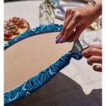 - Supla2li-7935-Gorsel4 - Realhomes  Realhomes Renkli Zemin Üzerinde Çini Desenli Dijital Baskılı Modern 2'li Yuvarlak Servis Altlığı - Supla Realhomes