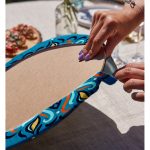 - Supla2li-7936-Gorsel4 - Realhomes Realhomes Renkli Zemin Üzerinde Çini Desenli Dijital Baskılı Modern 2'li Yuvarlak Servis Altlığı - Supla Realhomes