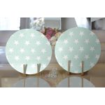 - Supla2li-794-Gorsel2 - Realhomes Realhomes Yıldız Desen Dijital Baskılı Modern 2'li Yuvarlak Servis Altlığı - Supla Realhomes