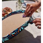 - Supla2li-7940-Gorsel4 - Realhomes  Realhomes Renkli Zemin Üzerinde Çini Desenli Dijital Baskılı Modern 2'li Yuvarlak Servis Altlığı - Supla Realhomes