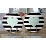 - Supla2li-795-Gorsel2 - Realhomes  Realhomes Kalp Desen Dijital Baskılı Modern 2'li Yuvarlak Servis Altlığı - Supla Realhomes