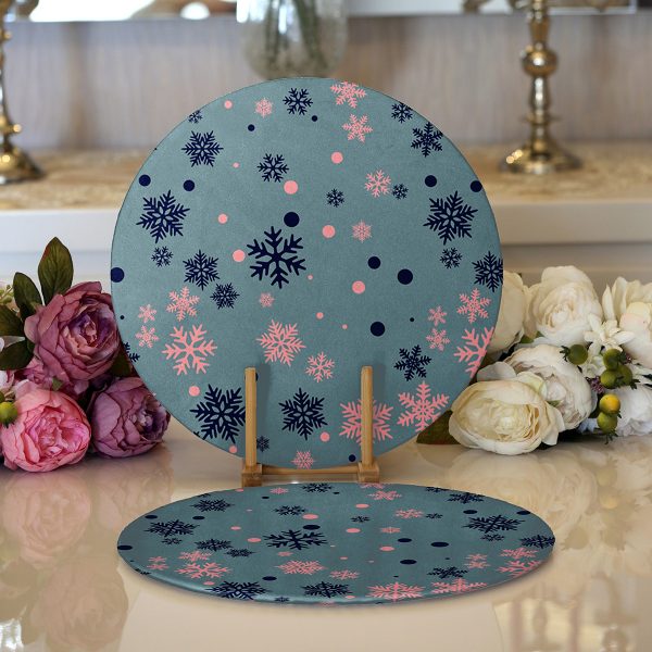 - Supla2li-7953-Gorsel1 - Realhomes  Realhomes Beyaz Zemin Üzerinde Geometrik Çizimli Çapa Desenli 2'li Yuvarlak Servis Altlığı - Supla Realhomes